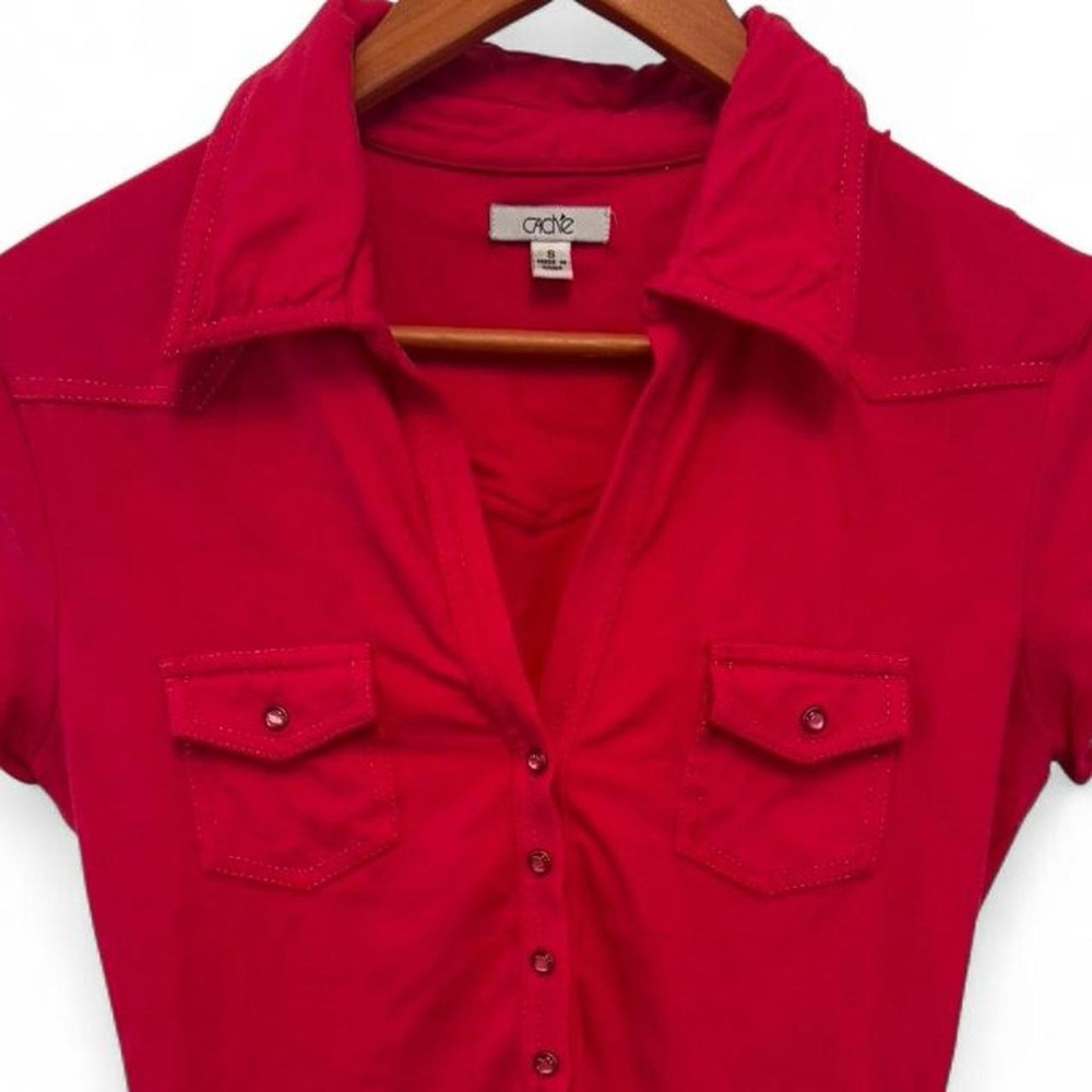 Cache Pink Collared Button-Up Top - image 1